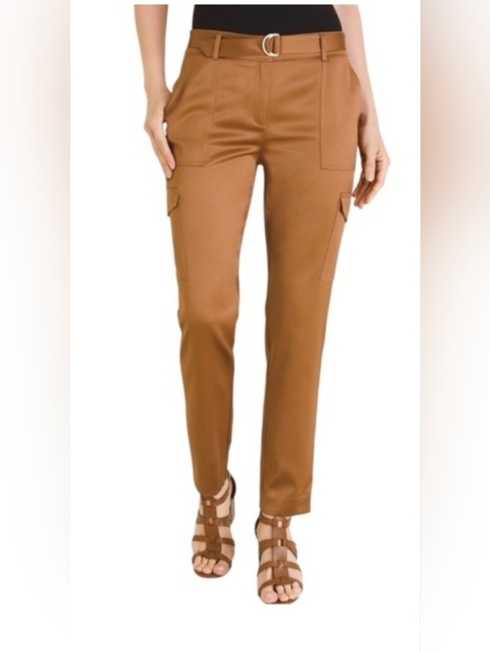 Chico’s Satin Cargo Pants Size OOT